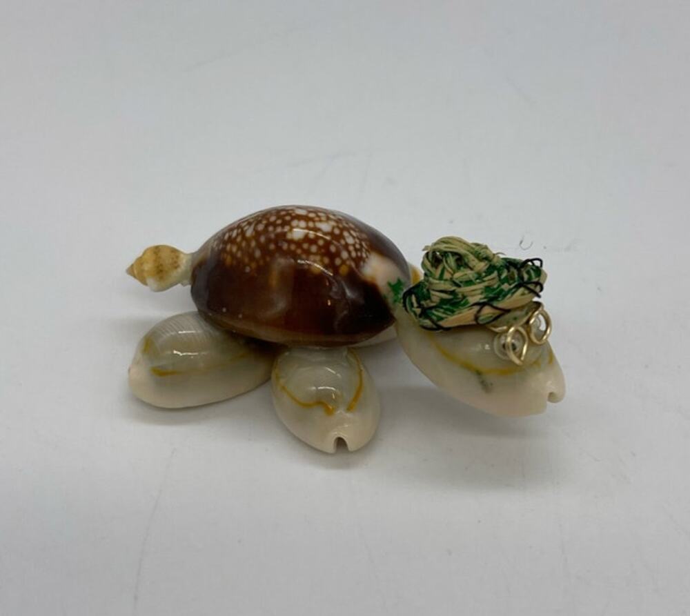 Small Seashell Turtle Wearing Glasses 2"